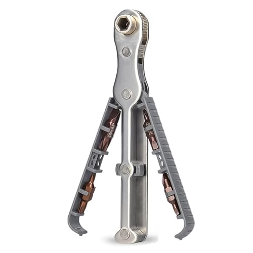 Bidirektionales Ratschenschraubendreher Set Ratcheting Rechtswinkel 1/4 Zoll Schraubtreiber Ratchet Schraubendreher Set von BUBEFSKD