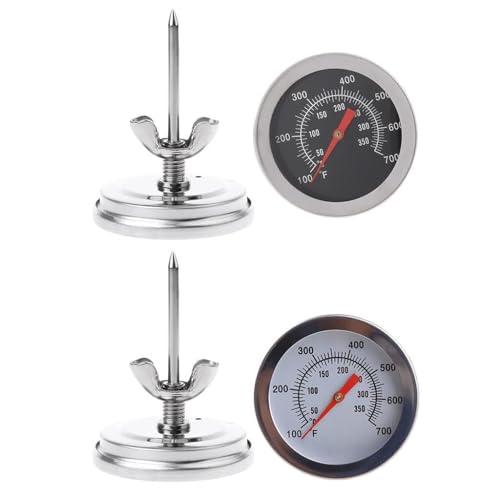 Dialyptyp Edelstahlofen Thermometer Mit Klarer Skala Großer Zifferblatt Temperaturmesser Küchenkochwerkzeug Kompakt Digital Temperaturmesser Thermometer Pyrometer Feuchtigkeit Barometer Barometer von BUBEFSKD