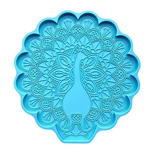 Form Mech Block Klotz Tablett Harz Gips Gipsguss Epoxidform Dish Tasse Teller Silikon Pfauen Harzform von BUBEFSKD