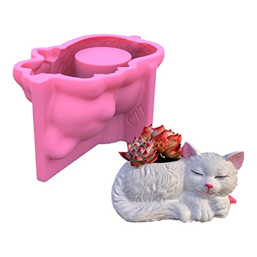 Für Katzen Gypsum Blumentopf Silikonharzform Epoxidguss Sukkulente Vase Zement Kerzenhalter Wachs Silikonformen Für Schmuckherstellung Für Katzen Gypsum Blumentopf Silikonharzform Epoxidguss Sukkulente Vase Zement Kerzenhalter Wachs Silikonformen Für Schmuckherstellung von BUBEFSKD