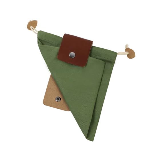 Futterbeutel Wanderung Taille Pack Leder Faltbare Wachserwachspilze Pilzgürtelbeutel Für Camping Freien Und Jagdwanderung Taillenpackung von BUBEFSKD