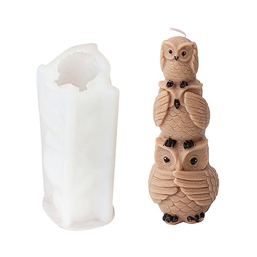 Gestapelte Tierkerze Schimmel Entzückende Hirsch Elefanten Kätzchen Vogel Silikonform Für Hausgemachte Kuchen Schokolade Cute Family Home Decor Silicone MACHTEN BRÜFUNGEN ZUSAMMEN von BUBEFSKD
