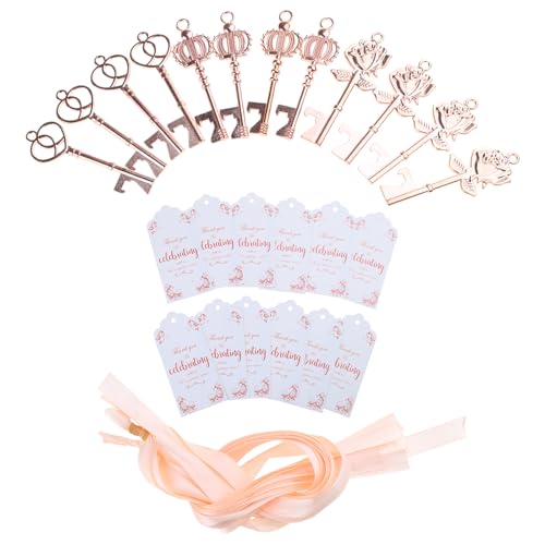 Hochzeitsschlüsselflaschenöffnungsform Kann Mit Etiketten Großes Souvenirgeschenk Für Gäste Groß Mit Etiketten Für Gäste von BUBEFSKD