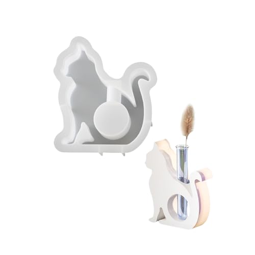 Hydroponische Pflanze Formen Handgefertigt Ihre Eigenen Katzen Pflanzenständer Mit Silikonblütenknopfform Vase Form Textur Katzen Blütenvase von BUBEFSKD