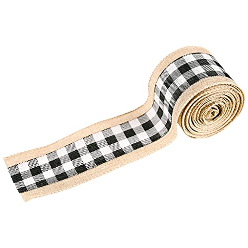 Kabelgebunden Weihnachtsnetz Natürliche Sackleinen Stoffhandwerk Wickelband Für Hochzeitsgeschenke Ribbons Rollen Dekoration Geschenkverpackungsband von BUBEFSKD