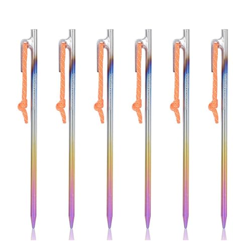 Langes Camping Zelt Einsatz Titanien Legierung Baldachin Stakes Spikes Hochleistungsstift Winddicht Verlängerte Erdstiftfederschnallen Schnallen von BUBEFSKD