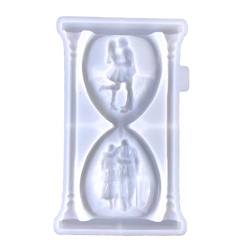Love Heart Hourglas Harzform Paar Sand Timer Form Einzigartige Kristalltröpfchen Ornamente Formen Desktop Ornament Formen Silikonform Für Sandtimer von BUBEFSKD