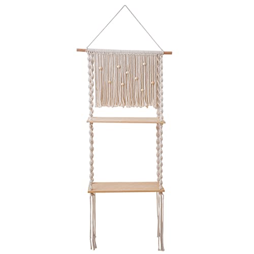Makrame Wand Hängende Doppelschicht Schwimmende Speicher Rack Pflanzen Display Organizer Mit Quasten Schlafzimmer Wohnzimmer Wohnzimmer Makrame Wand Hanging Breit Makrame Wand Hängende Doppelschicht Schwimmende Speicher Rack Pflanzen Display Organizer Mit Quasten Schlafzimmer Wohnzimmer Wohnzimmer Makrame Wand Hanging Breit von BUBEFSKD