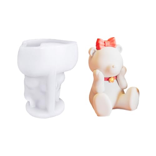 Mehrzweck Entzückender Bär Stally Silikonform Tragbar Für Harzfahrzeuge Und Gips Figuren Home Decoration Bären Kerzenform von BUBEFSKD