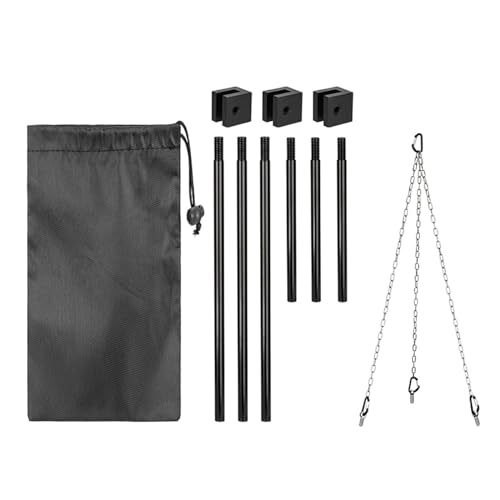 BUBEFSKD Metallgrillhalterhalter Ständer Outdoor Kochpfannen Praktische Grills Pfannenregal Praktische Campingausrüstung Faltbare Grills von BUBEFSKD