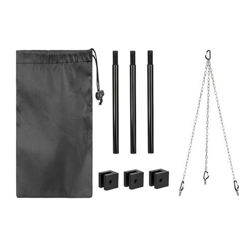 Metallgrillhalterhalter Ständer Outdoor Kochpfannen Praktische Grills Pfannenregal Praktische Campingausrüstung Faltbare Grills von BUBEFSKD