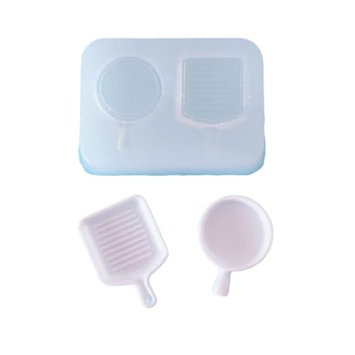 Miniaturfutter Silikonform Dessert Tablett UV Harzform Zubehör Küche Backwerkzeug Handwerk Holzarbeit Schimmelpilze von BUBEFSKD