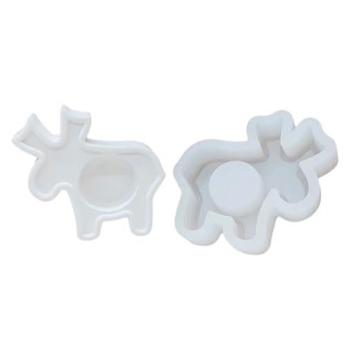 BUBEFSKD Mond Herzkerzenhalter Formen Diamantharze Für Kerzenstiel Teelichthalter Bären Hirschkatzen Geformte Harze Family Treffen von BUBEFSKD