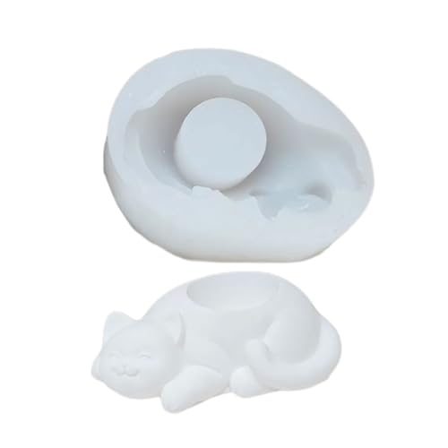 BUBEFSKD Mond Herzkerzenhalter Formen Diamantharze Für Kerzenstiel Teelichthalter Bären Hirschkatzen Geformte Harze Family Treffen von BUBEFSKD