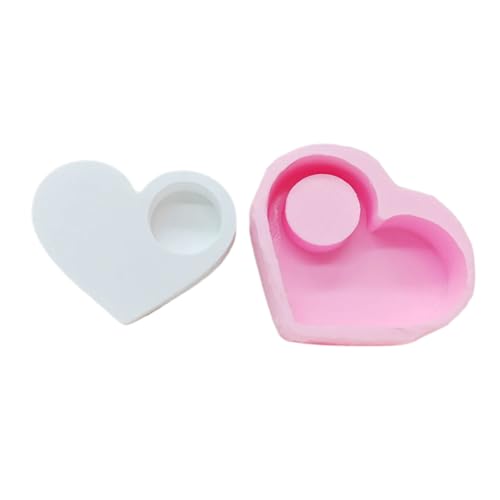 BUBEFSKD Mond Herzkerzenhalter Formen Diamantharze Für Kerzenstiel Teelichthalter Bären Hirschkatzen Geformte Harze Family Treffen von BUBEFSKD