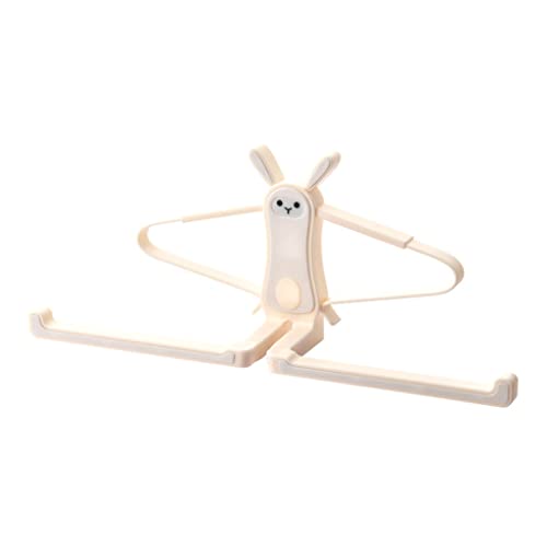 Multifunktional Süßer Kaninchenhalter Doppelstangen Kleidung Kleiderbügel Speicher Rack Finishing Organizer Handtuchhalter Für Badezimmer Wandmontierte Kleiderbügel Lagerregal Tissues Organizer Haken von BUBEFSKD