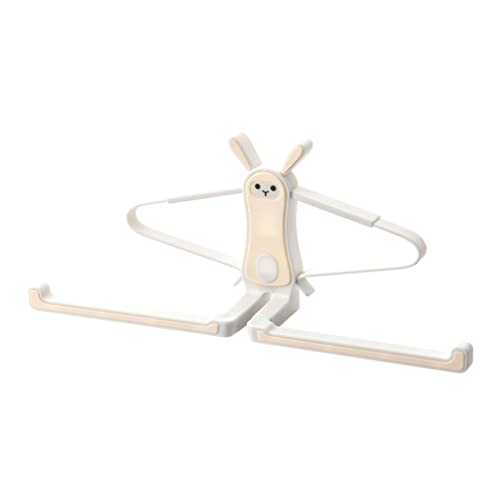 Multifunktional Süßer Kaninchenhalter Doppelstangen Kleidung Kleiderbügel Speicher Rack Finishing Organizer Handtuchhalter Für Badezimmer Wandmontierte Kleiderbügel Lagerregal Tissues Organizer Haken von BUBEFSKD
