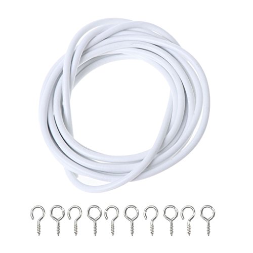 NET FÜR 3M Vorhangdrahtfenster Kabel Kabel Saite Mit 5 Fischaugen 5 Hoo Duschvorhang Ringe Rostsicherer Gebürstet NET FÜR 3M Vorhangdrahtfenster Kabel Kabel Saite Mit 5 Fischaugen 5 Hoo Duschvorhang Ringe Rostsicherer Gebürstet von BUBEFSKD