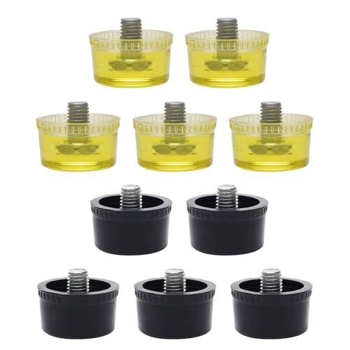Packung Mit 10 Gummi Schlagkopfersatz Gelbe Schwarze Spitze Zum Installieren Von Hammer Gentle Klopfen Präziser Arbeitsprojekte Gummihammer von BUBEFSKD