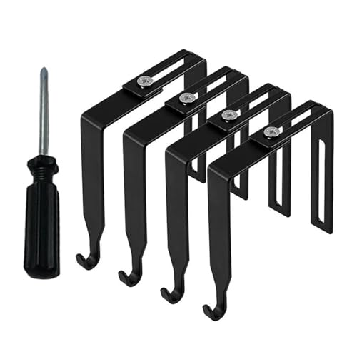 Packung Von 4 Stabil Über Der Tür Kleine Kleiderbügel Schwarzer Stabiler Metallschaum Gepolsterter Wasserfestes Räumlich Sparender Designs Starke Hängelösung von BUBEFSKD