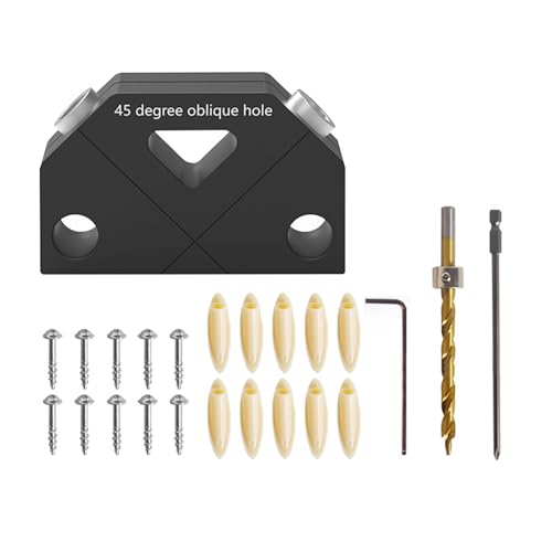 Pocket Hole Jig Kits 45 Grad Holzbearbeitung Bohrlöcher Tischlerei Locator Jig Pocket Loch Drill Puncher Bequem Und Schneller Betrieb von BUBEFSKD