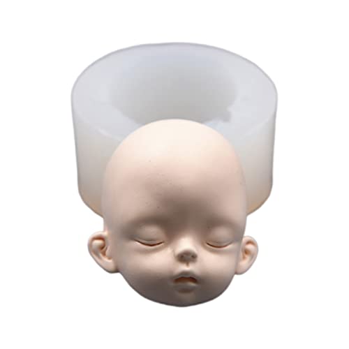Puppenkopf Baby Gesicht Silikonform Handgefertigtes Seife Ton Gips Fondant Schokolade Keks Zuckerhandwerk Gesichtsform Für Lehmhandwerk von BUBEFSKD