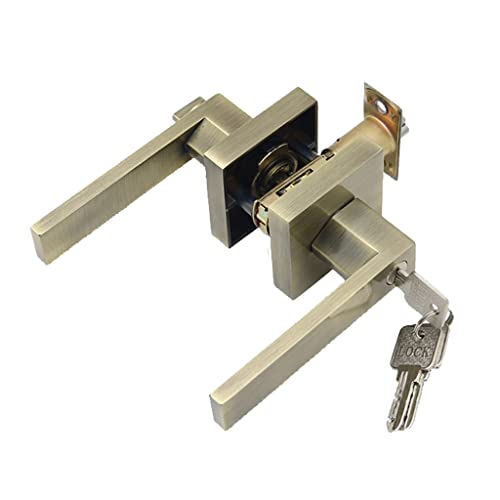 Quadratische Runde Zink Legierungs Türschloss Privatsphäre Hebel Lockset Für Schlüsselschlösser Für Heimschlafzimmer Badezimmerpassage Türhebel Mit Schlüssel Mit Schloss Schlafzimmer Quadratische von BUBEFSKD