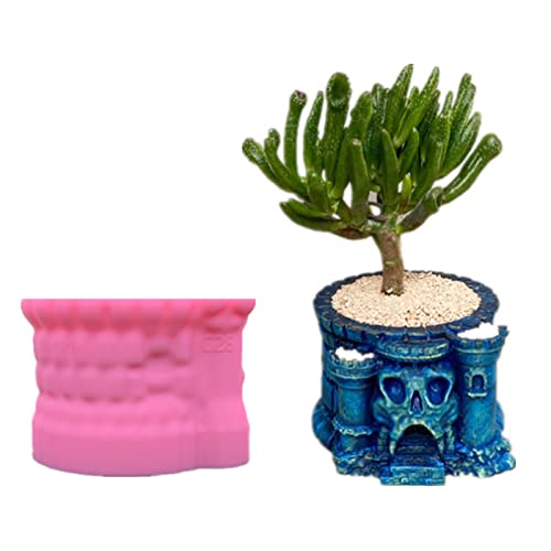 Schädel Für Kopfpflanzer Behälter Harz Form Sukkulente Töpfe Silikon Epoxidguss Für Halloween Party Ornament Sukkulente Töpfe Silikonform von BUBEFSKD