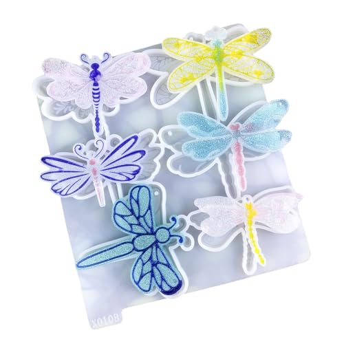 Schöne Der Schlüsselhalter Formen Kreative Libellen Keychain Silikon Anhängerform Für Designner Und Hobbyisten Silikongussformen von BUBEFSKD