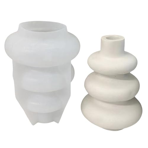 Silikonvase Formwerkzeug Elegante Kreise Geformte Blütenanordnung Formen Einzigartige Runde Blumenbehälter Formkreise Vase Form Silikonform von BUBEFSKD
