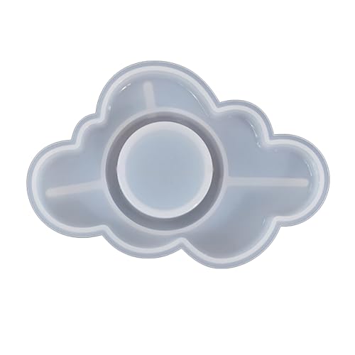 Star Moon Duftkerzenhalter Silikon Schimmel Kerzenputz Gips Formen Tisch Ornament Werkzeug Nicht Stick Behälter Harz Candlestick Form von BUBEFSKD