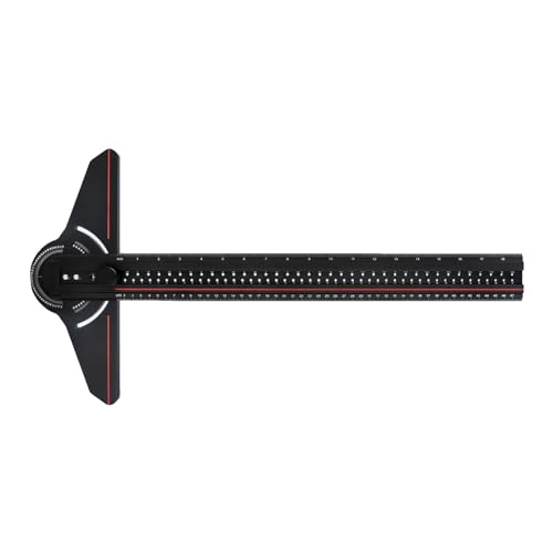 T Typ Lineal Aluminium Holzbearbeitung Positionierung Schreibgeschrieben Quadratmesser Einstellbare Probractor Carpenters Zubehör Genaue Skala von BUBEFSKD