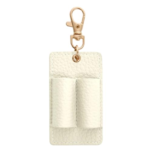 Vintage Leder Stifthalter Doppel Slots Clip Mit Abnehmbarem Schlüsselbund Für Notizbücher Und Reisen Essential Vintage Leder Für Rucksäcke von BUBEFSKD