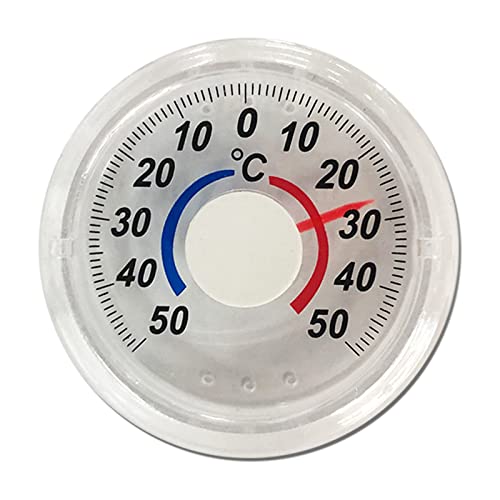 Wandhänge Thermometer Kunststoff Rundtemperaturmonitor Gange Kühlschrank Messbereiche -50 ° C ~ 50 ° C Innen Freien von BUBEFSKD