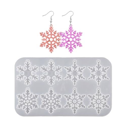 Weihnachtsdekoration Schneeflockenharz Form Schneeflockenohrringe Silikonformen Für Weihnachtsheizzubehör Kunstbedarf von BUBEFSKD
