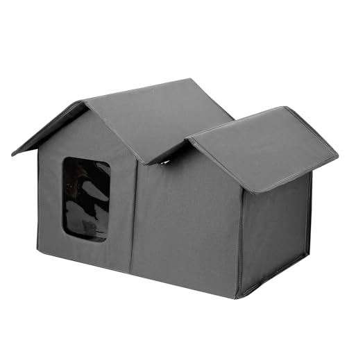 BUBEFSKD Windproofes Katzenhöhlenhaus Für Innenhäuser Freien Katzen Zusammenklappbar Kätzchen Vier Saison Schlafbett Welpe Zwinger Wasserdichtes Hund Winter Haustier Aus Verstecken von BUBEFSKD