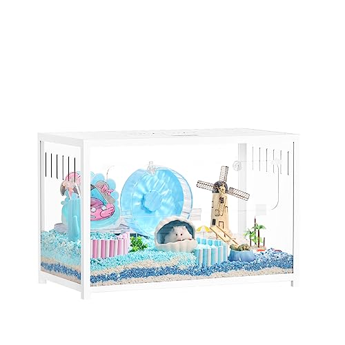 BUCATSTATE Hamsterkäfig Metall 2,0 - Kleintierlebensräume Groß Stapelbar mit Doppeltür 80L x 44,7W x 50,6H cm für Zwerghamster, Nager, Mäuse (0,35m², Weiß) von BUCATSTATE