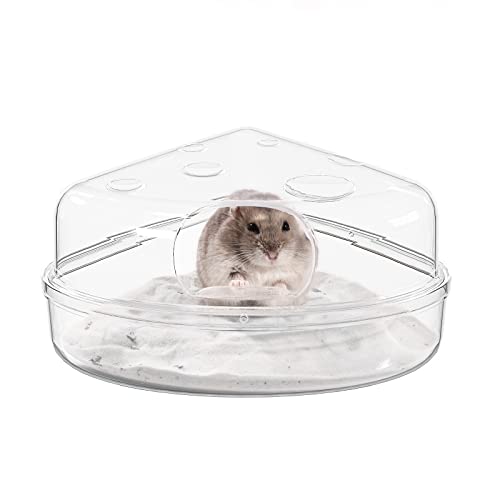BUCATSTATE Hamster Sandbad, Badezimmer Sandkiste Toilette Trockenbad-Behälter für Chinchilla, Goldene Bären, Gerbil (Klein, Transparent) von BUCATSTATE