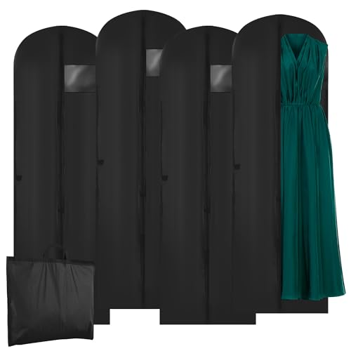 4 Stück Kleidersack Lang 180 x 60cm,Faltbarer Kleidersack mit Reißverschluss, Feuchtigkeits- und Staubschutz,Hochzeit Kleidung Tasche, Abendkleid Kleidung Tasche 4 Stück Kleidersack Lang 180 x 60cm,Faltbarer Kleidersack mit Reißverschluss, Feuchtigkeits- und Staubschutz,Hochzeit Kleidung Tasche, Abendkleid Kleidung Tasche von BUCOMTU
