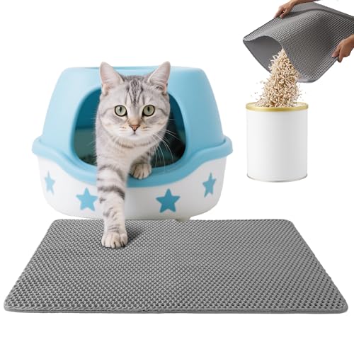 BUCOMTU Katzenklo Matte 55x75 CM, Waben Doppelschicht Katzenstreu Matte Groß, Urin- & Wasserdichte Katzentoilette Matte, Katzenstreumatte, Leicht zu Reinigen, Rutschfeste Katzenmatte für den Boden BUCOMTU Katzenklo Matte 55x75 CM, Waben Doppelschicht Katzenstreu Matte Groß, Urin- & Wasserdichte Katzentoilette Matte, Katzenstreumatte, Leicht zu Reinigen, Rutschfeste Katzenmatte für den Boden von COXZD