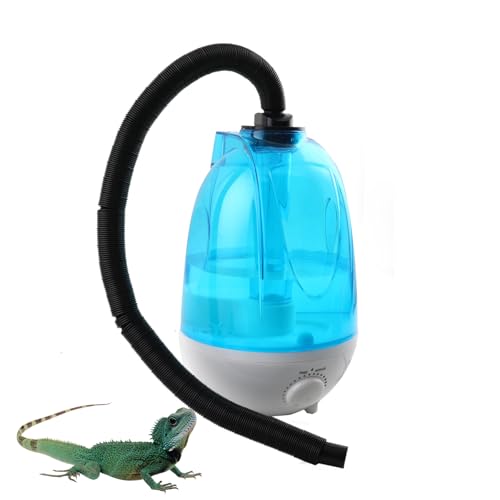 Reptilien-Luftbefeuchter, 4L 300mL/h Drehknopf-Regler Verstellbarer Schlauch mit 2 Saugnäpfen, für Eidechsen, Schlangen, Schildkröten, Amphibien von BUCSDG