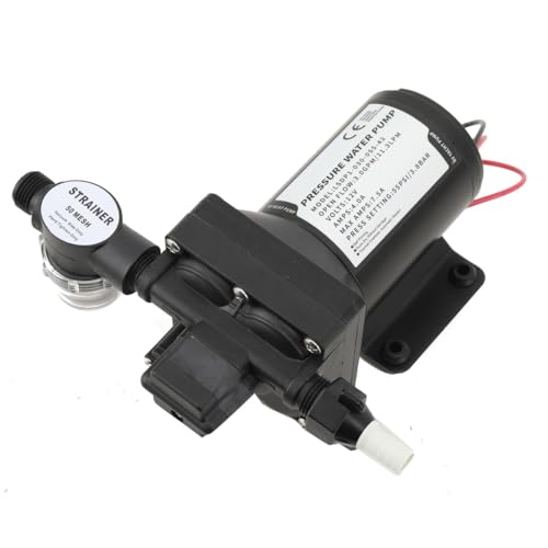 Wasserpumpe Druckwasserpumpe, 12 V DC 7.5A 3GPM 55PSI/3.8 bar 1/2 Zoll NPT, Wassermembranpumpe für Wohnmobil Wohnwagen Boot Autowäsche Garten Wasserpumpe Druckwasserpumpe, 12 V DC 7.5A 3GPM 55PSI/3.8 bar 1/2 Zoll NPT, Wassermembranpumpe für Wohnmobil Wohnwagen Boot Autowäsche Garten von BUCSDG