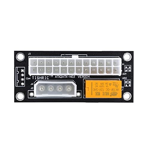 BUDAY 24-polig auf 4-polig/SATA-Molex-Synchron-Dual-Netzteil, Synchronisations-Adapterkarte, ATX Add2psu für Bergbau (10 Stück auf 4-polig, schwarz) von BUDAY
