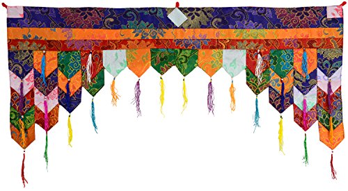 BUDDHAFIGUREN/Billy Held Tibetischer Chukor Wandbehang, Brokatstoff, bunt, 99 X 40 cm von BUDDHAFIGUREN/Billy Held