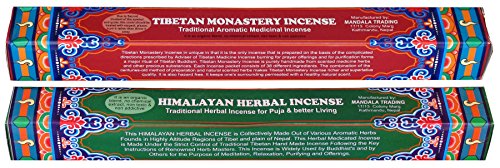 Tibetische Räucherstäbchen 2er Set Himalayan Herbal - Tibtan Monastry Incense von BUDDHAFIGUREN/Billy Held