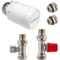 Anschluss-Set für Vertikal- & Badheizkörper - Durchgangsform, Thermostatventil zur Seite, rechts o. links Anschluss-Set für Vertikal- & Badheizkörper - Durchgangsform, Thermostatventil zur Seite, rechts o. links von BUDERUS