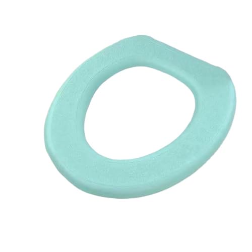 1 Stücke Waterpoof Weiche Toilettensitzabdeckung Badezimmer Waschbar Closestool Matte Pad Kissen O-form Toilettensitz Bidet Toilettenabdeckung 변기커버(Green) von BUDGPZWSC