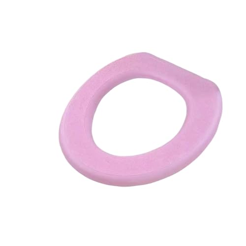 1 Stücke Waterpoof Weiche Toilettensitzabdeckung Badezimmer Waschbar Closestool Matte Pad Kissen O-form Toilettensitz Bidet Toilettenabdeckung 변기커버(Pink) von BUDGPZWSC