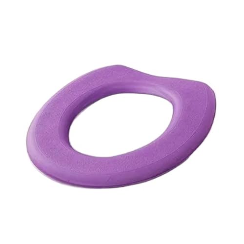 1 Stücke Waterpoof Weiche Toilettensitzabdeckung Badezimmer Waschbar Closestool Matte Pad Kissen O-form Toilettensitz Bidet Toilettenabdeckung 변기커버(Purple) von BUDGPZWSC