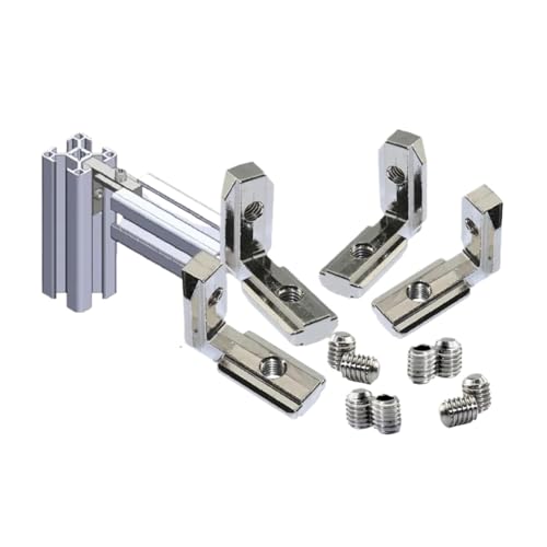 10 STÜCKE T-Nut L-Form Aluminiumprofil Inneneckverbinder Gelenkhalterung For 2020 3030 4040 4545 EU Alu-profil Mit Schrauben(20 EU) von BUDGPZWSC